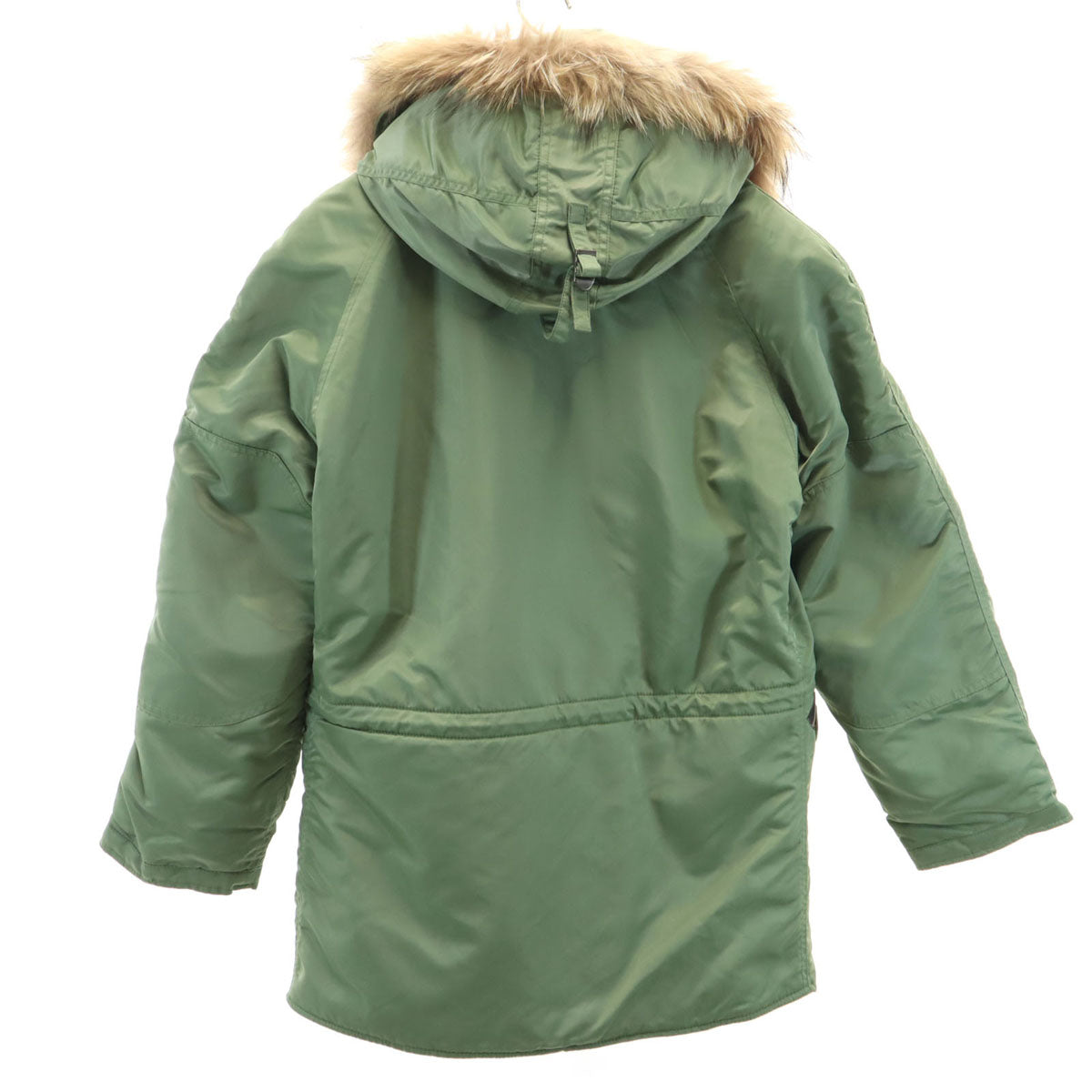 未使用 AVIREX アヴィレックス N-3B フライトジャケット S オリーブ 中綿 ラクーンファー付き メンズ