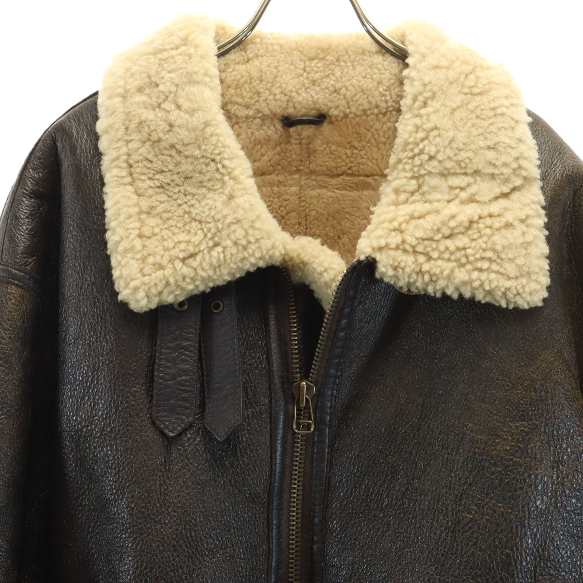 HIGHLAND20002000 ハイランド B-3タイプ 羊革 レザー ムートンジャケット L ブラウン ボマー メンズ