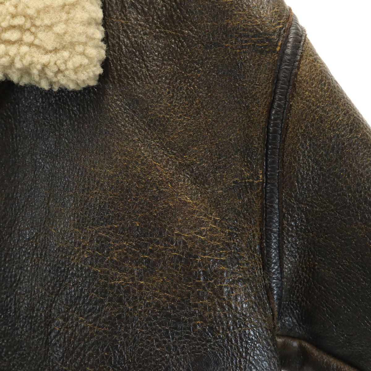 HIGHLAND20002000 ハイランド B-3タイプ 羊革 レザー ムートンジャケット L ブラウン ボマー メンズ