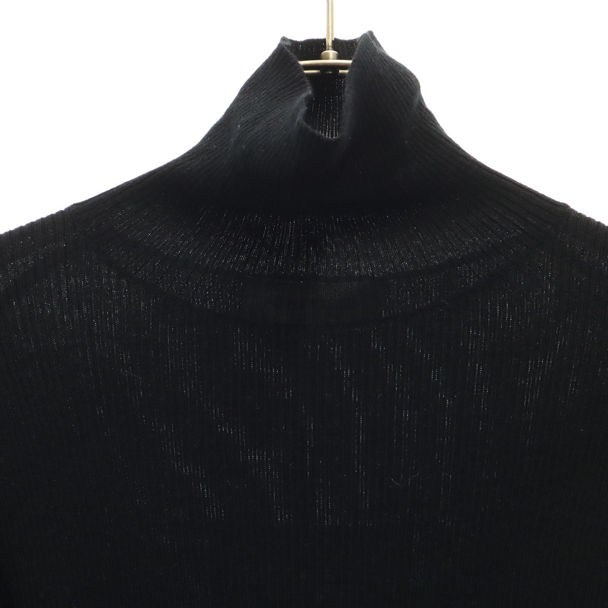 未使用 ENFOLD エンフォルド 長袖 ハイネックリブニット セーター 38 ブラック レディース