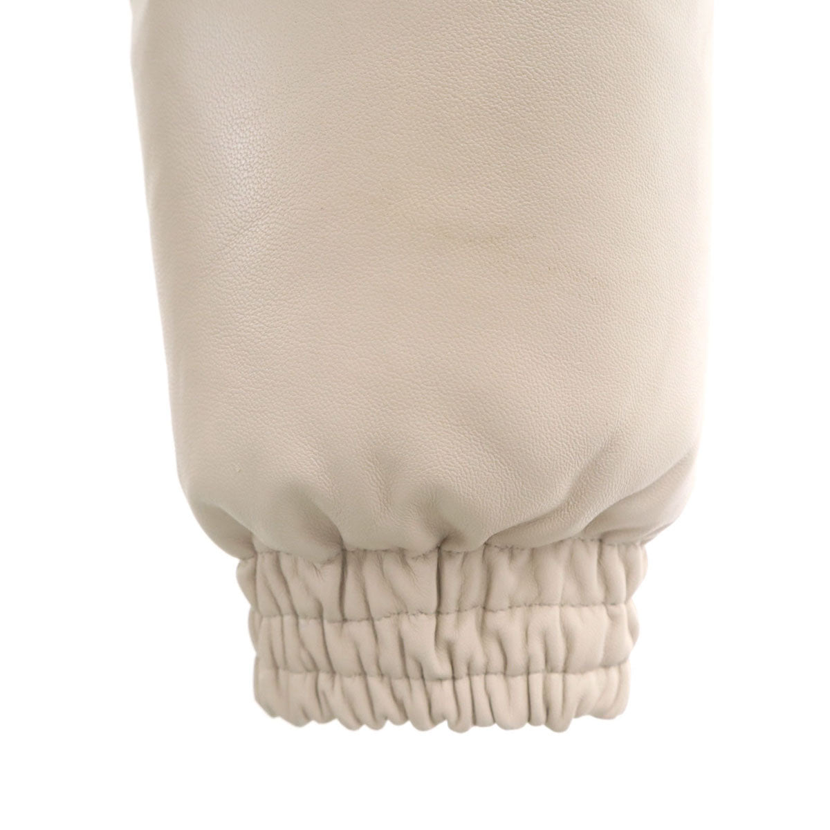 HYSTERIC GLAMOUR ヒステリックグラマー バックロゴ 羊革レザー ダウンジャケット L アイボリー メンズ