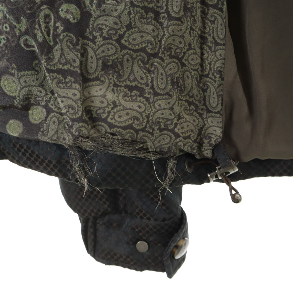 ETRO エトロ イタリア製 ドット柄 ダウンジャケット XS ブラック メンズ