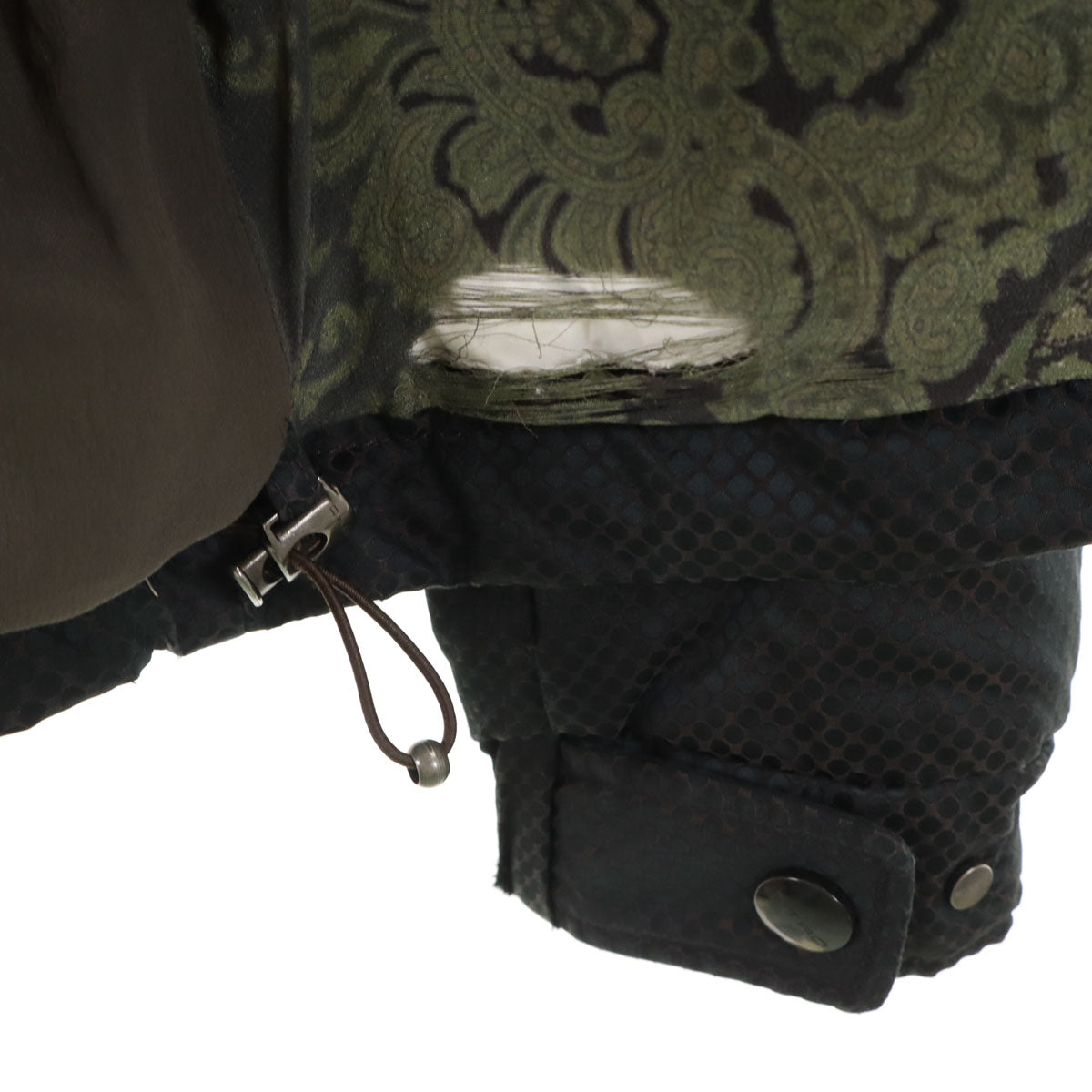 ETRO エトロ イタリア製 ドット柄 ダウンジャケット XS ブラック メンズ