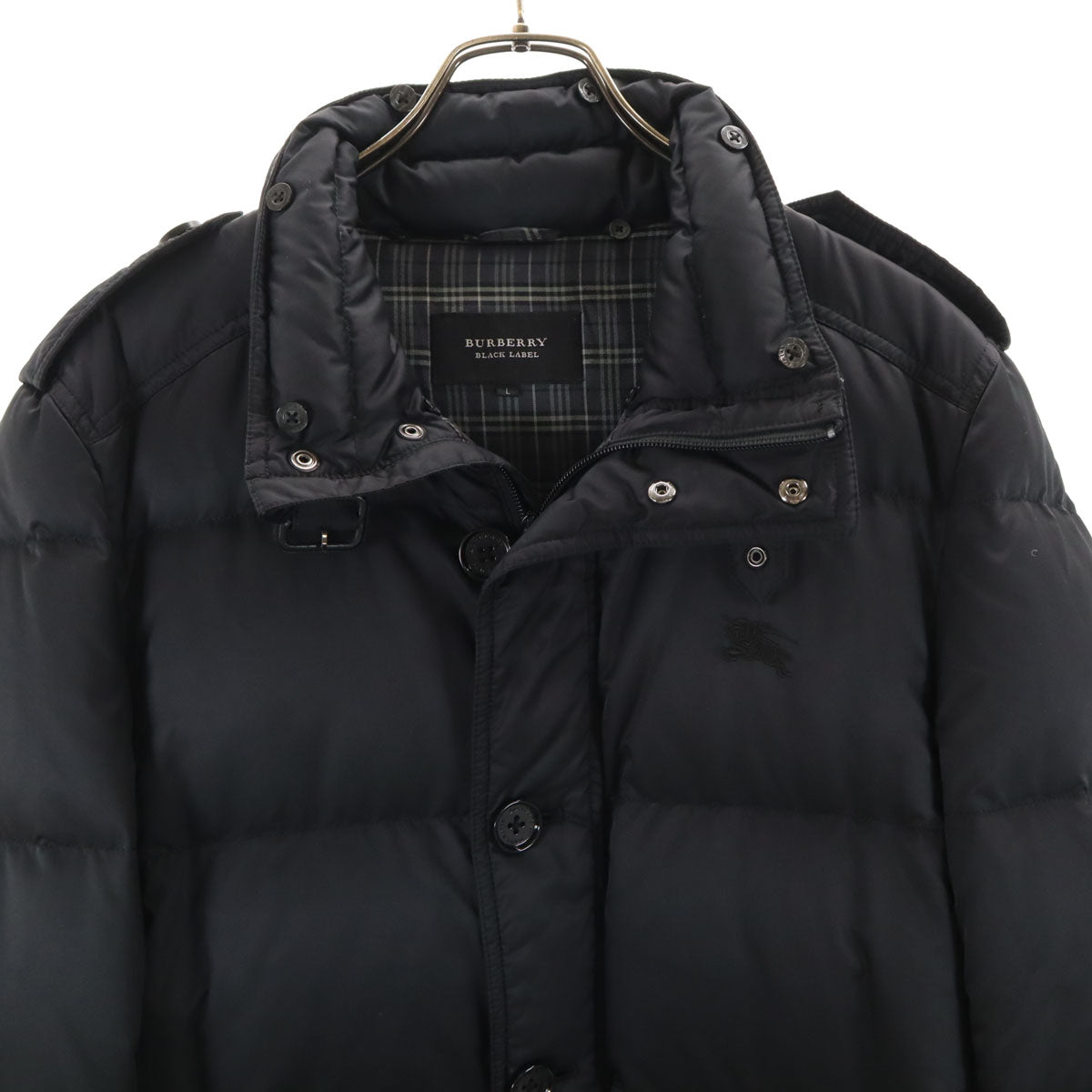 BURBERRY BLACK LABEL バーバリーブラックレーベル ダウンコート L ブラック レディース