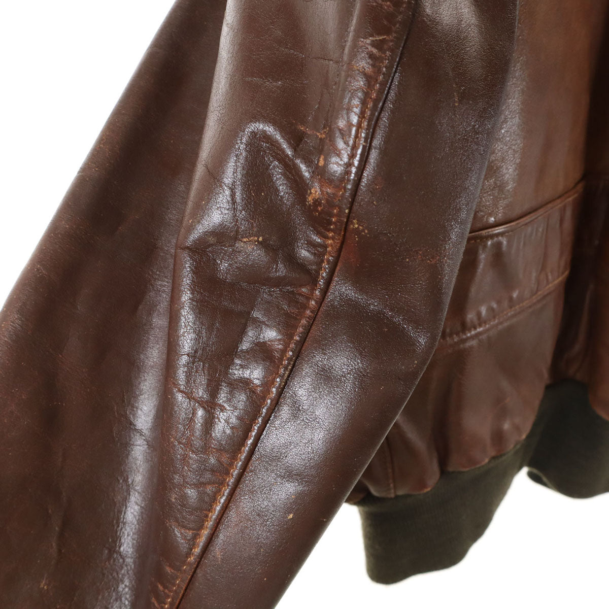schott ショット 80s USA製 134SM ヴィンテージ A-2 レザー フライトジャケット 42 ブラウン ライナー付き メンズ
