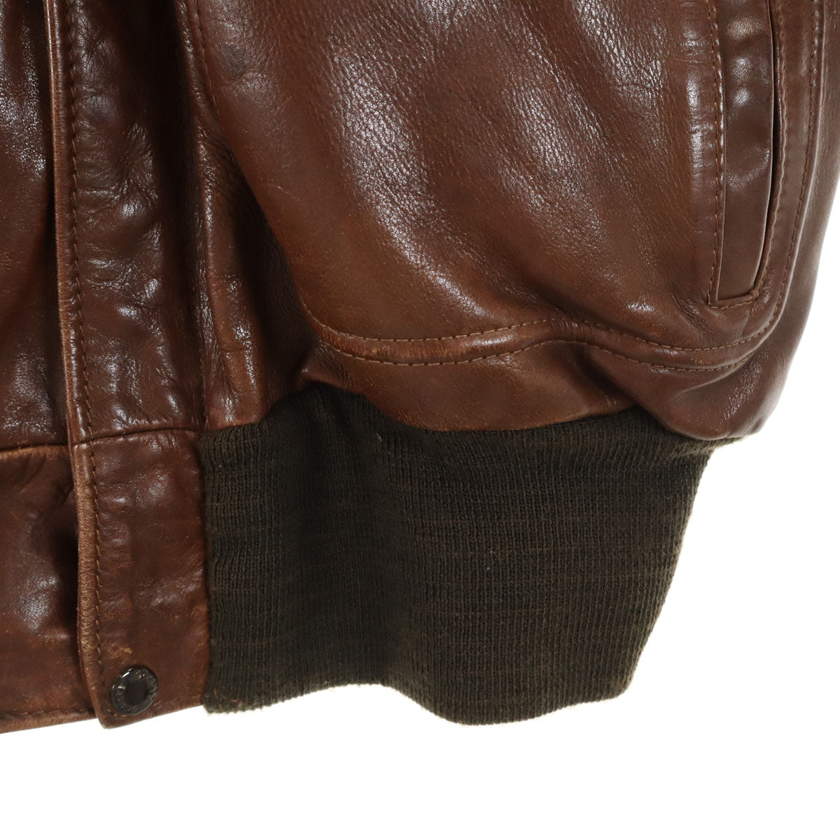 schott ショット 80s USA製 134SM ヴィンテージ A-2 レザー フライトジャケット 42 ブラウン ライナー付き メンズ