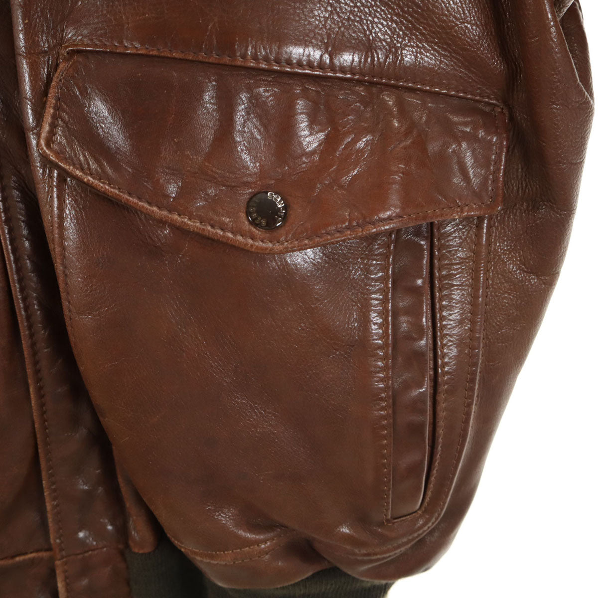 schott ショット 80s USA製 134SM ヴィンテージ A-2 レザー フライトジャケット 42 ブラウン ライナー付き メンズ