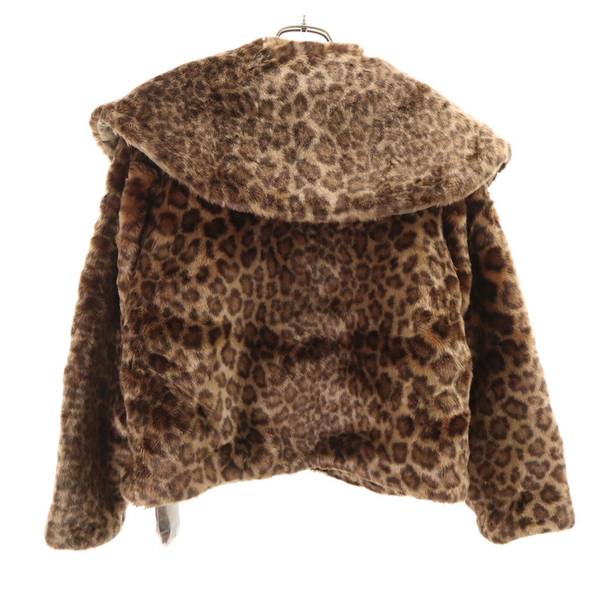 未使用 PINK HOUSE ピンクハウス レオパード フェイクファー 中綿ジャケット M ブラウン ヒョウ柄 レディース
