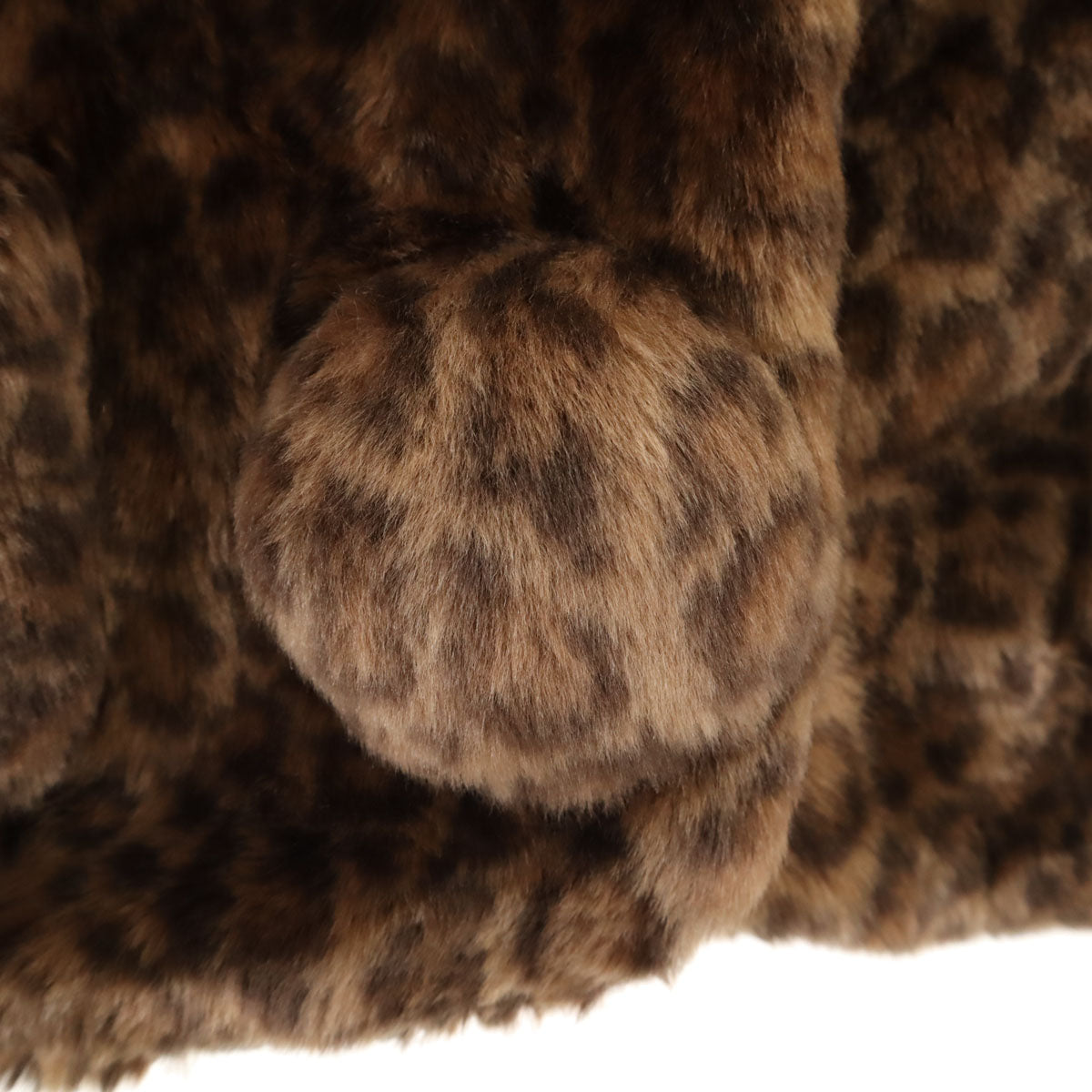 未使用 PINK HOUSE ピンクハウス レオパード フェイクファー 中綿ジャケット M ブラウン ヒョウ柄 レディース