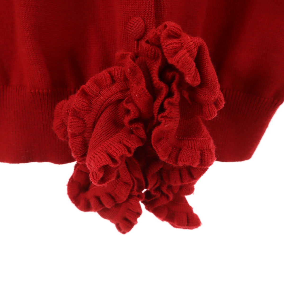 PINK HOUSE ピンクハウス ウール 長袖 ニットカーディガン レッド レディース