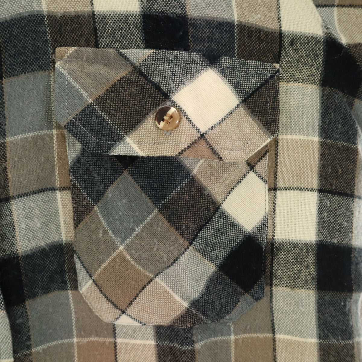 COUNTRY Squire byBlock 80s ヴィンテージ チェック 長袖 シャツ グレー系 メンズ