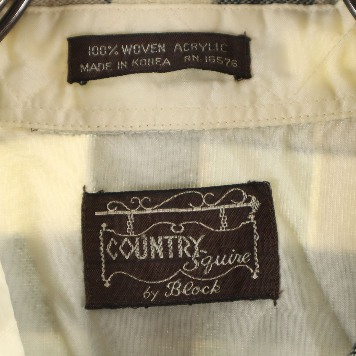 COUNTRY Squire byBlock 80s ヴィンテージ チェック 長袖 シャツ グレー系 メンズ