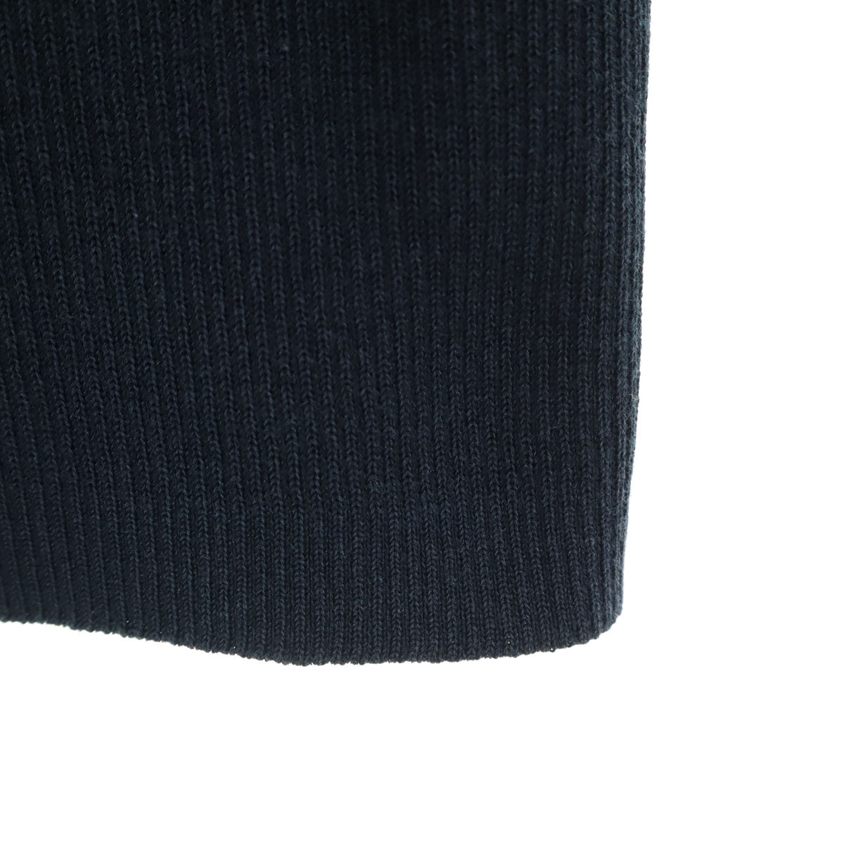 Rene ルネ 日本製 長袖 ジップアップ リブ ニットカーディガン 38 ネイビー レディース