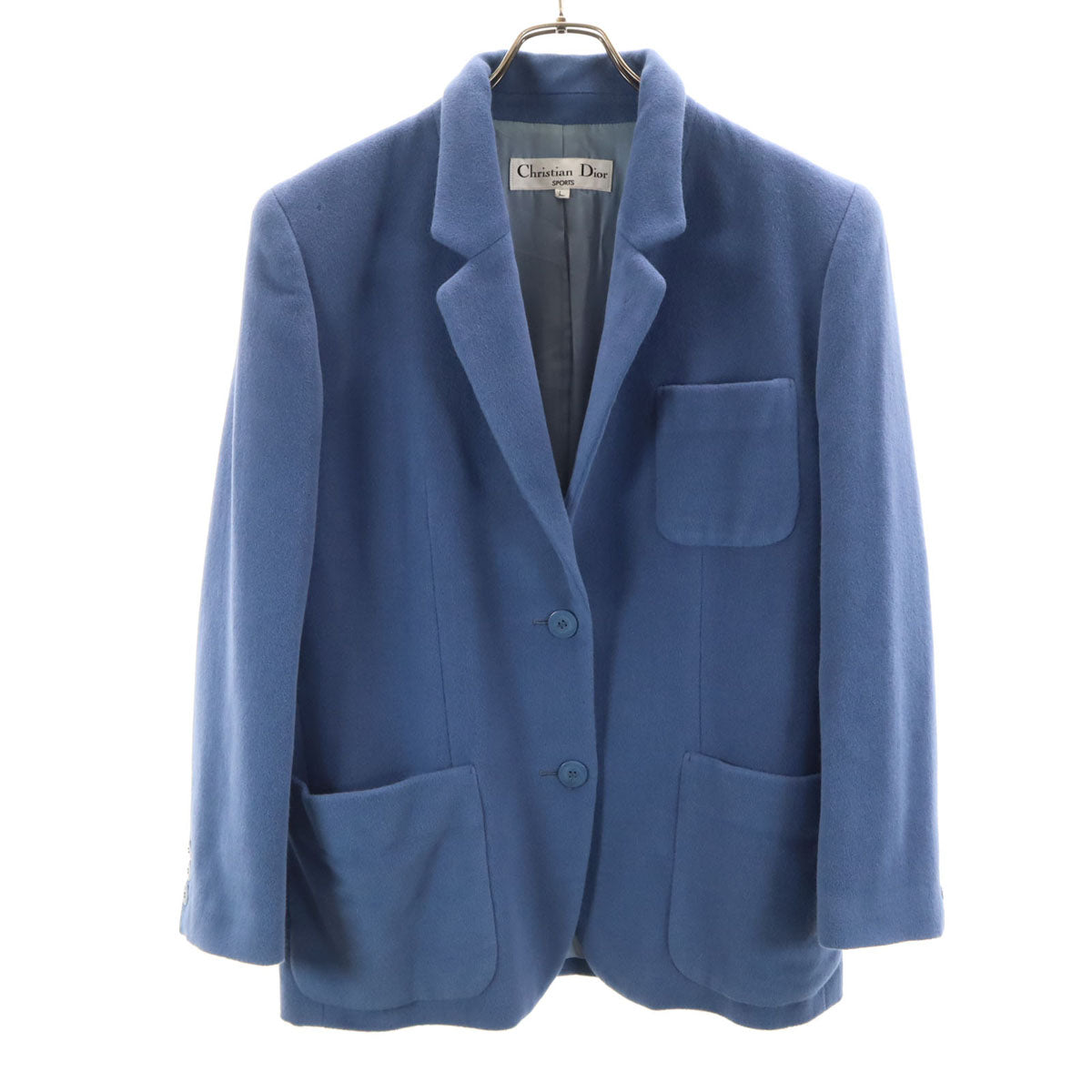Christian Dior SPORTS クリスチャンディオール スポーツ 90s ウールブレンド オールド テーラードジャケット L ブルー系 レディース