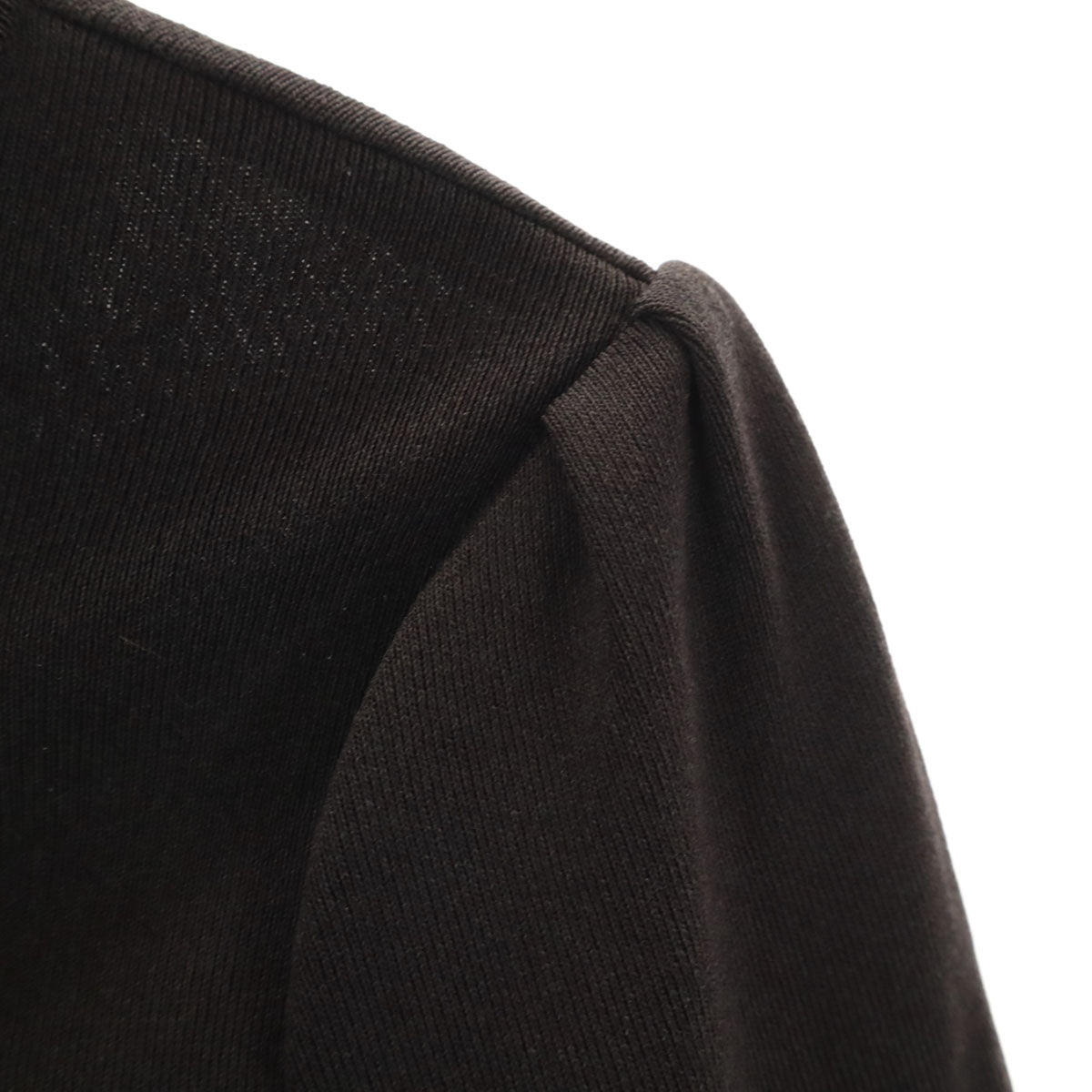 Rene ルネ 日本製 長袖 フルジップ ニットカーディガン 38 チャコール レディース