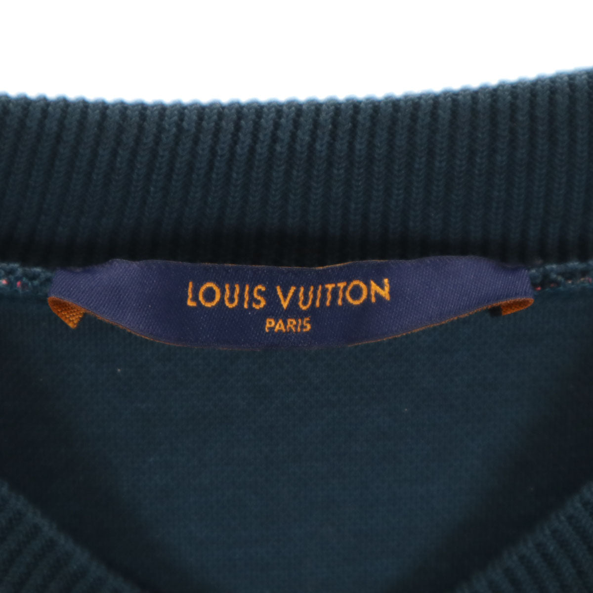 美品 LOUIS VUITTON ルイヴィトン イタリア製 モノグラム 長袖 ジャカード スウェット トレーナー M チャコールグレー HKY75WZRW メンズ