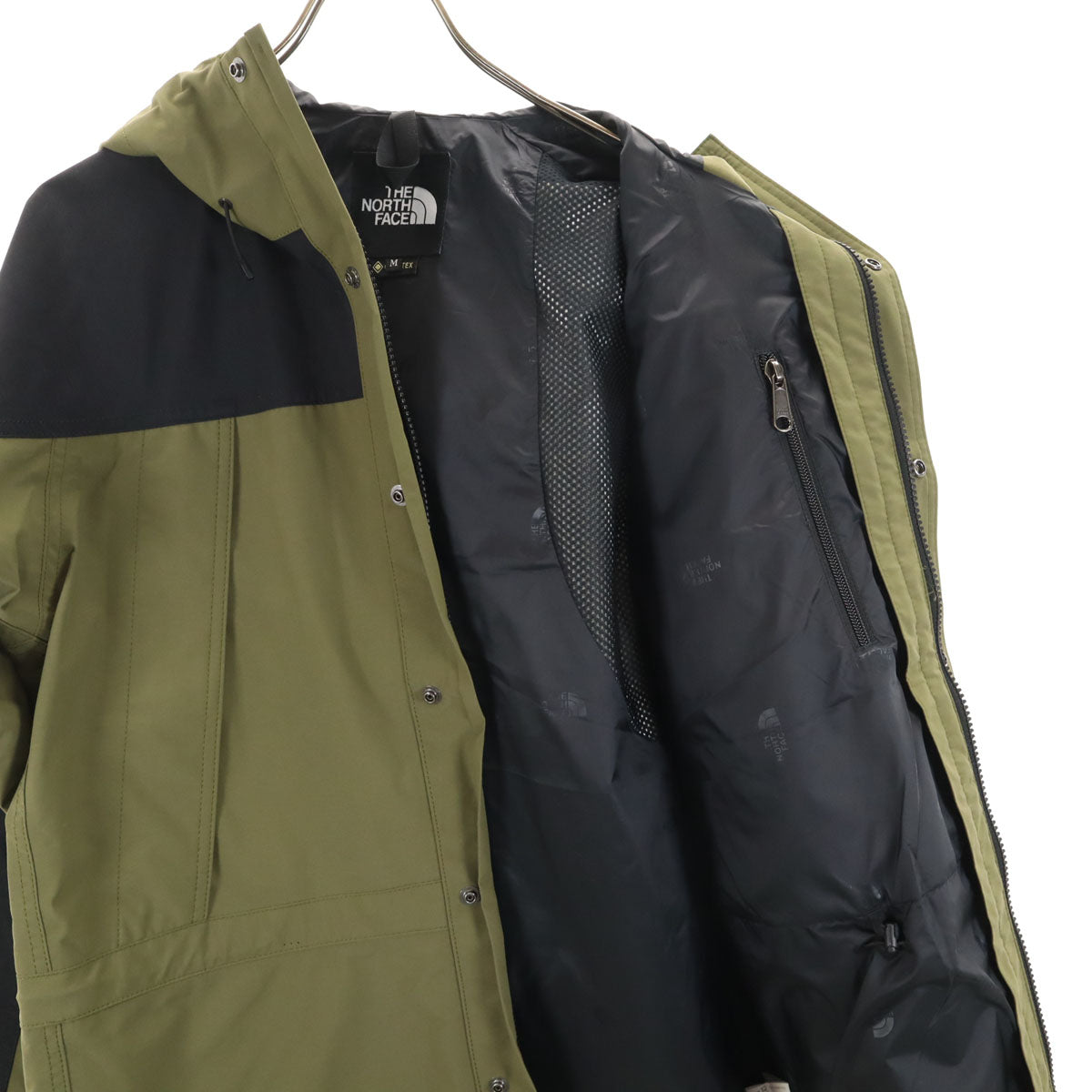 美品 THE NORTH FACE ノースフェイス ゴアテックス マウンテンライト ジャケット M カーキ系 アウトドア NP11834 メンズ