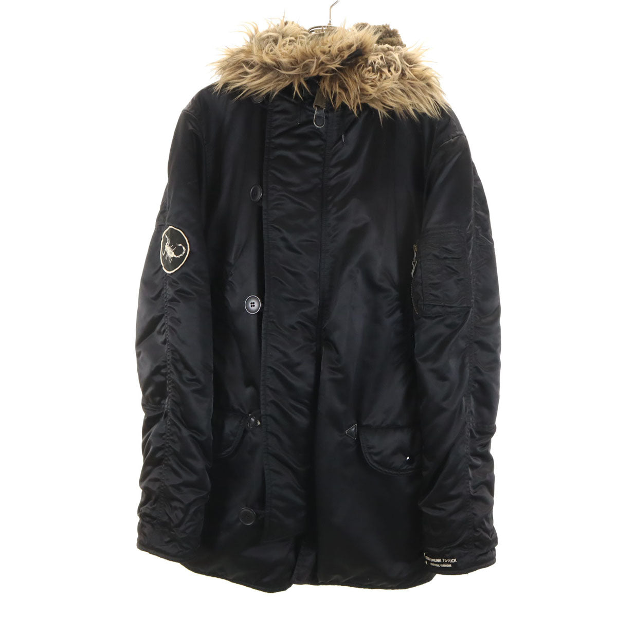 HYSTERIC GLAMOUR ヒステリックグラマー プリマロフト モッズコート M ブラック メンズ