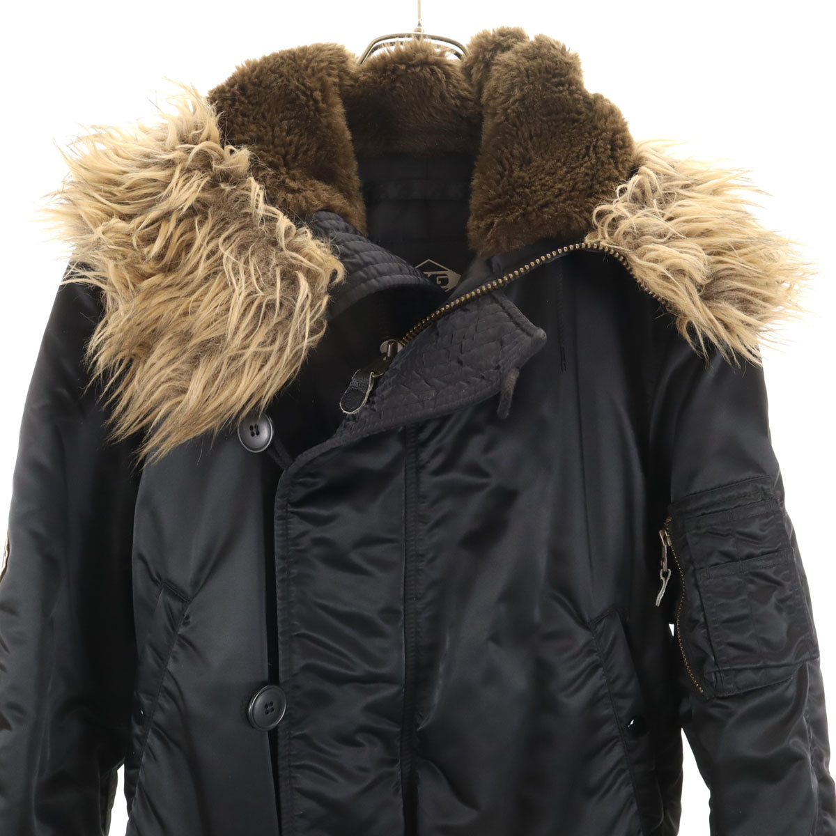 HYSTERIC GLAMOUR ヒステリックグラマー プリマロフト モッズコート M ブラック メンズ