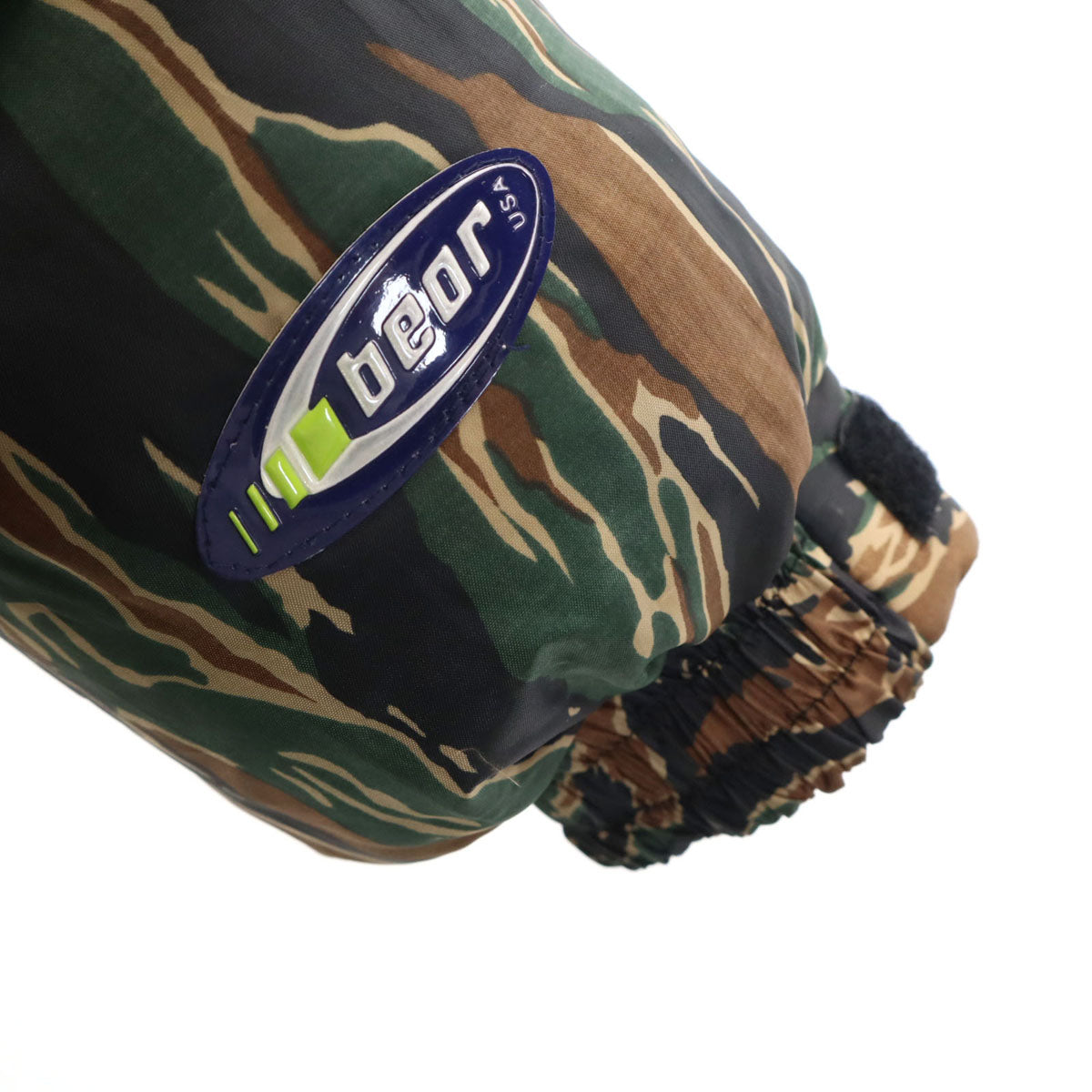 Bear USA ベアーユーエスエー カモフラ ダウンジャケット L カーキ リバーシブル レディース