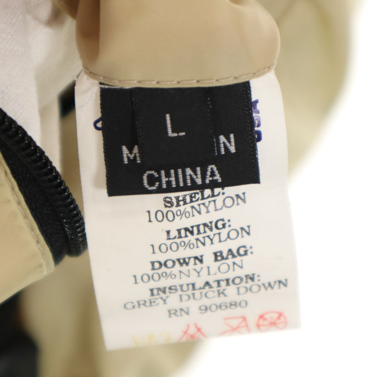 Bear USA ベアーユーエスエー カモフラ ダウンジャケット L カーキ リバーシブル レディース