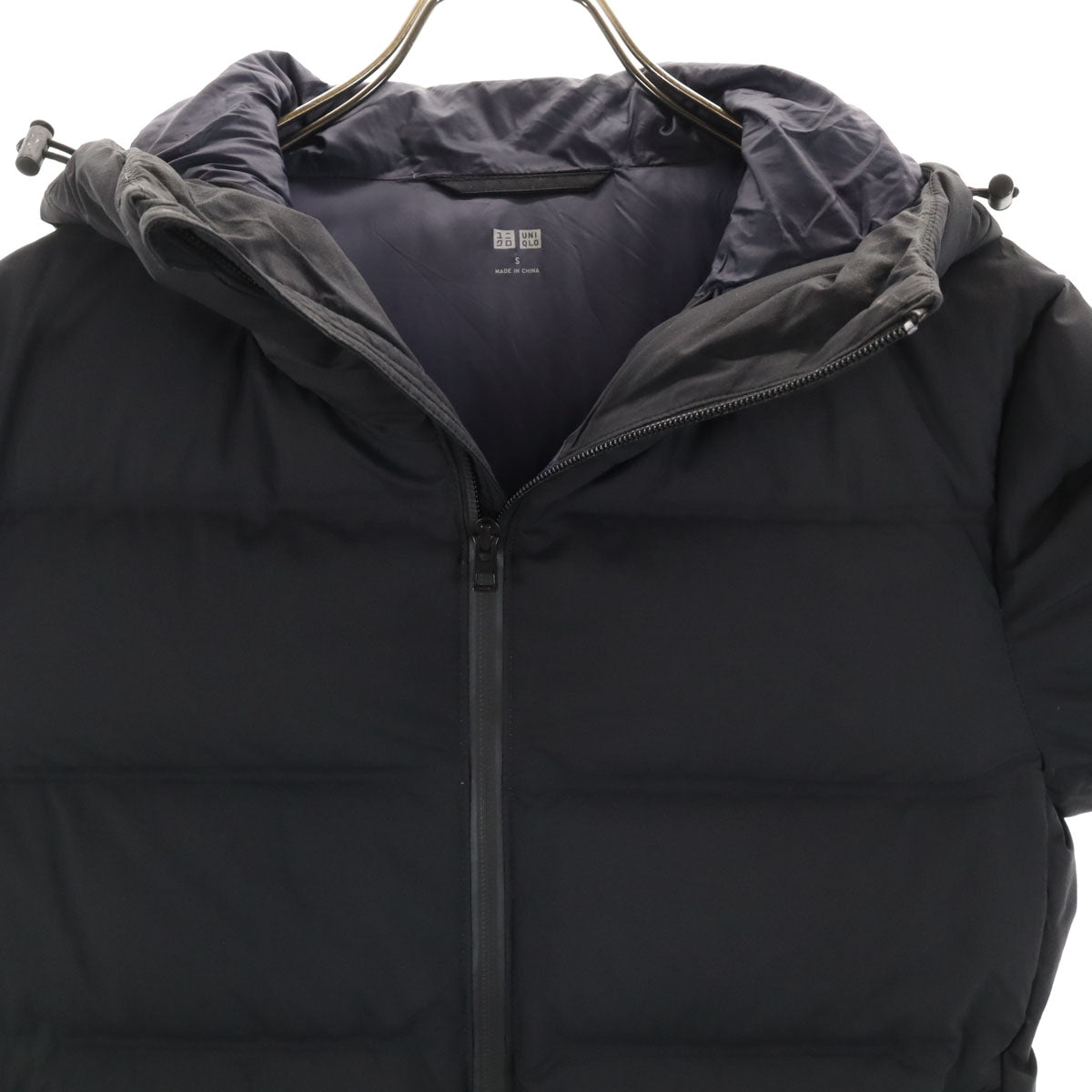 UNIQLO ユニクロ 長袖 シームレス ダウンパーカー S ブラック メンズ