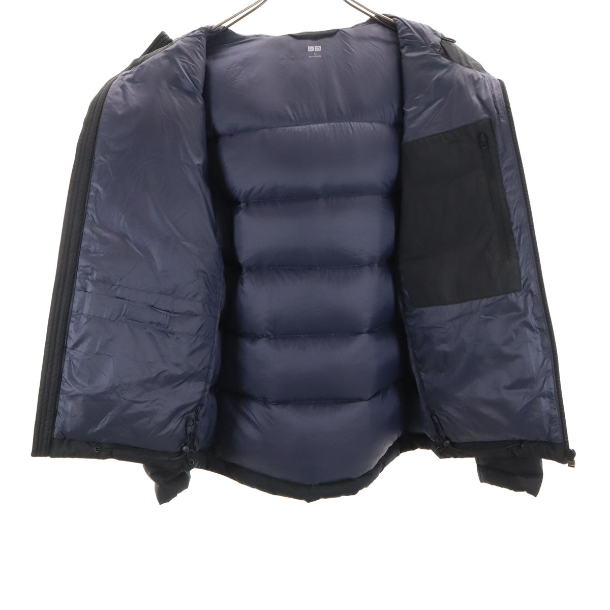 UNIQLO ユニクロ 長袖 シームレス ダウンパーカー S ブラック メンズ