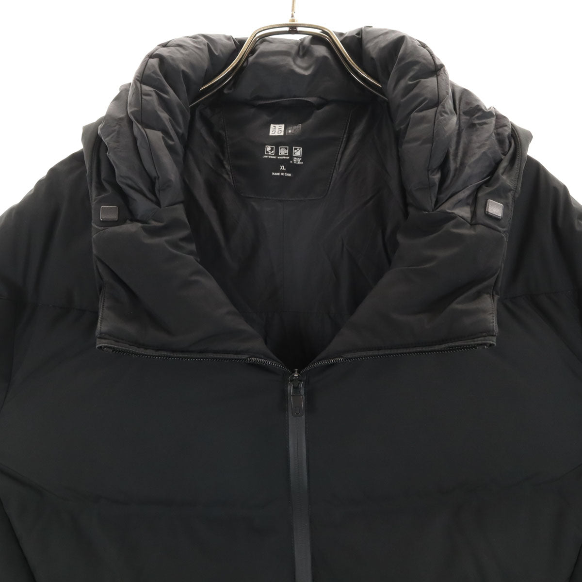 UNIQLO ユニクロ 長袖 シームレス ダウンパーカー XL ブラック メンズ