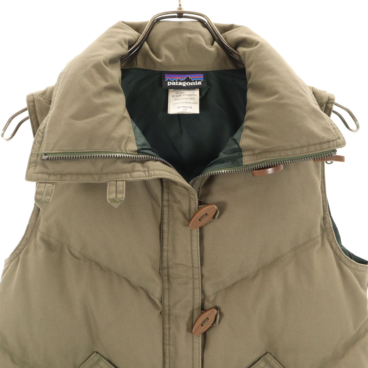 patagonia パタゴニア TOGGIE ダウンベスト XS オリーブ系 28285FA14 アウトドア レディース