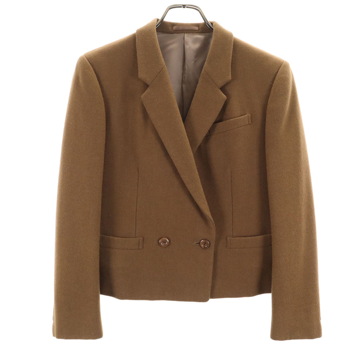 Burberrys バーバリーズ 90s カシミヤブレンド オールド ダブル テーラードジャケット 9AB2 ブラウン レディース
