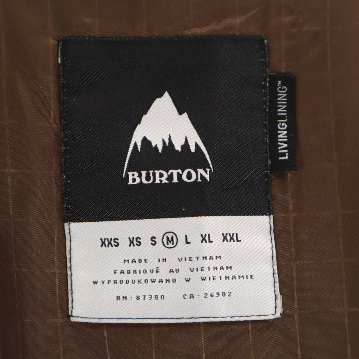 BURTON バートン スノーボード ブリーチ ジャケット M ブラウン 中綿 メンズ