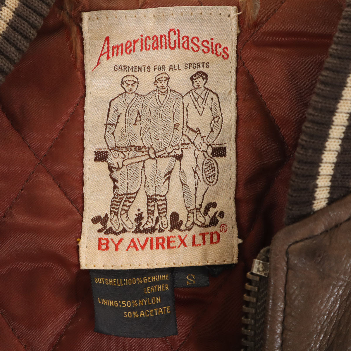 AVIREX アヴィレックス 90s オールド レザージャケット S ブラウン ブルゾン メンズ
