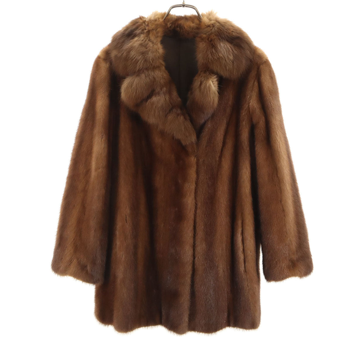 毛皮コート ブラウン レディース