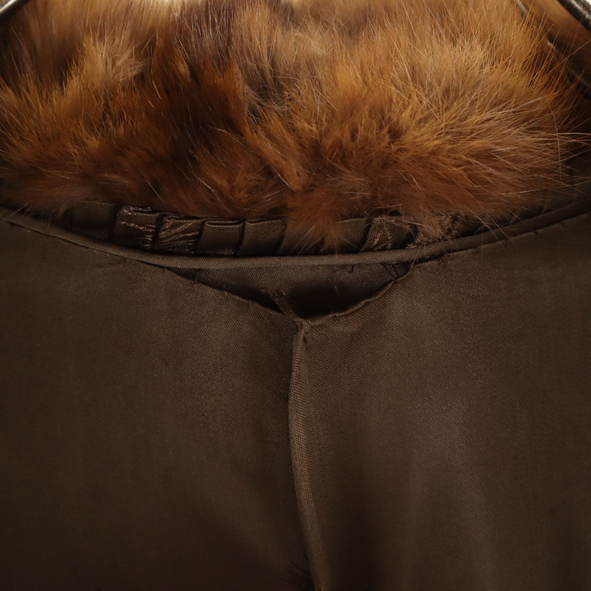 毛皮コート ブラウン レディース