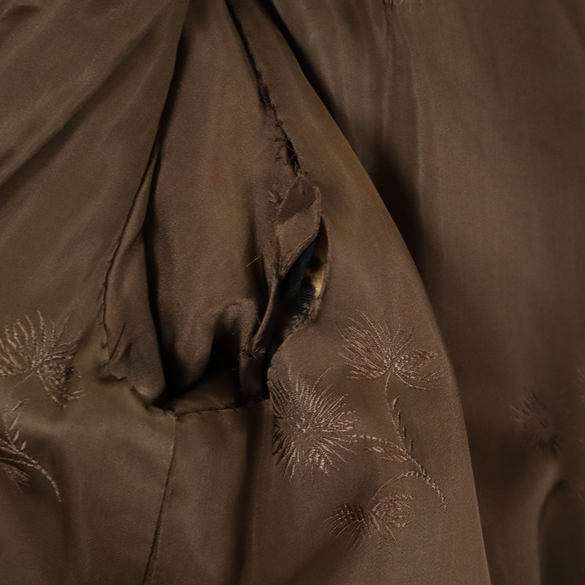 毛皮コート ブラウン レディース