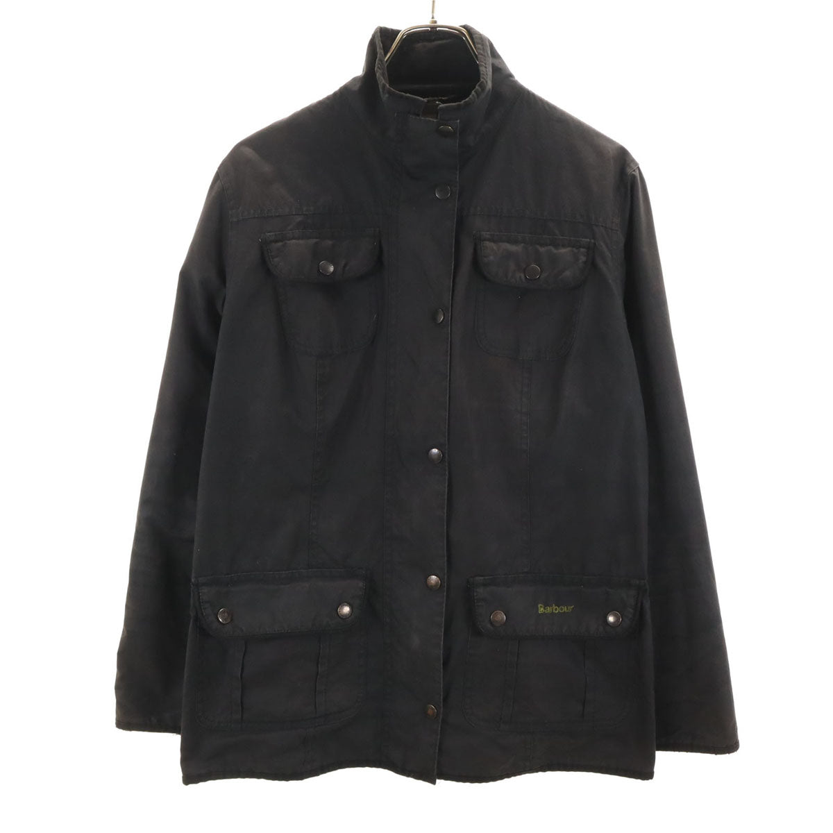 Barbour バブアー 英国製 3ワラント SMU UTILITY オイルドジャケット 14 ブラック ワックス レディース
