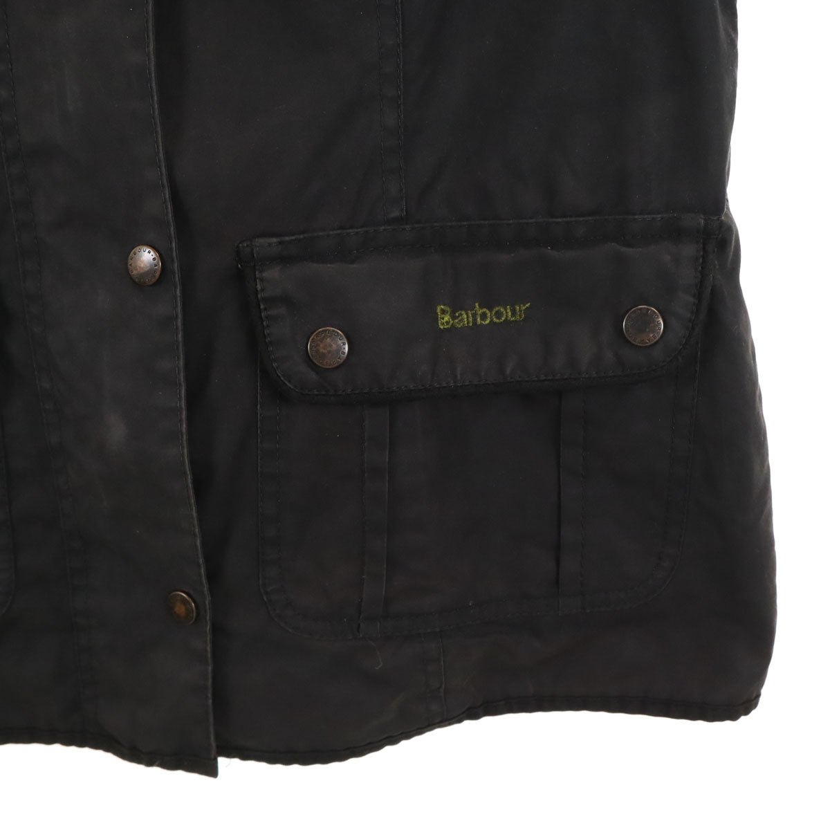 Barbour バブアー 英国製 3ワラント SMU UTILITY オイルドジャケット 14 ブラック ワックス レディース
