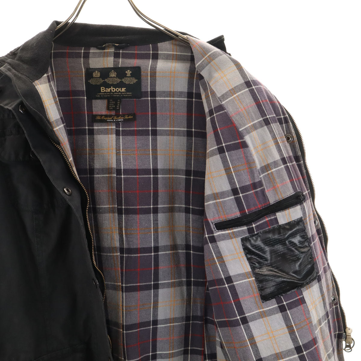Barbour バブアー 英国製 3ワラント SMU UTILITY オイルドジャケット 14 ブラック ワックス レディース