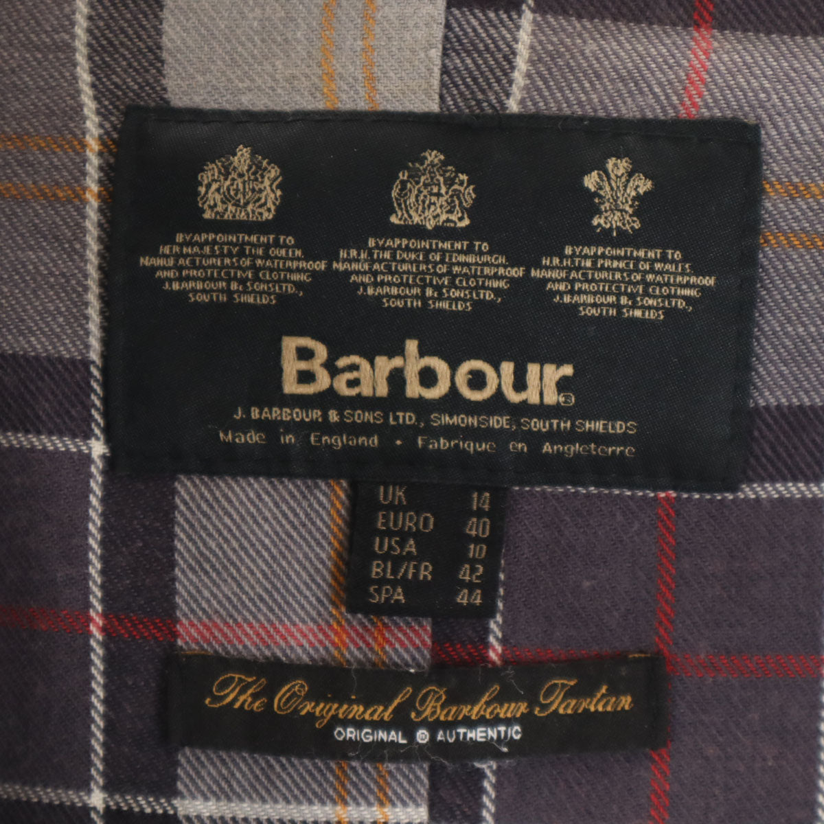 Barbour バブアー 英国製 3ワラント SMU UTILITY オイルドジャケット 14 ブラック ワックス レディース