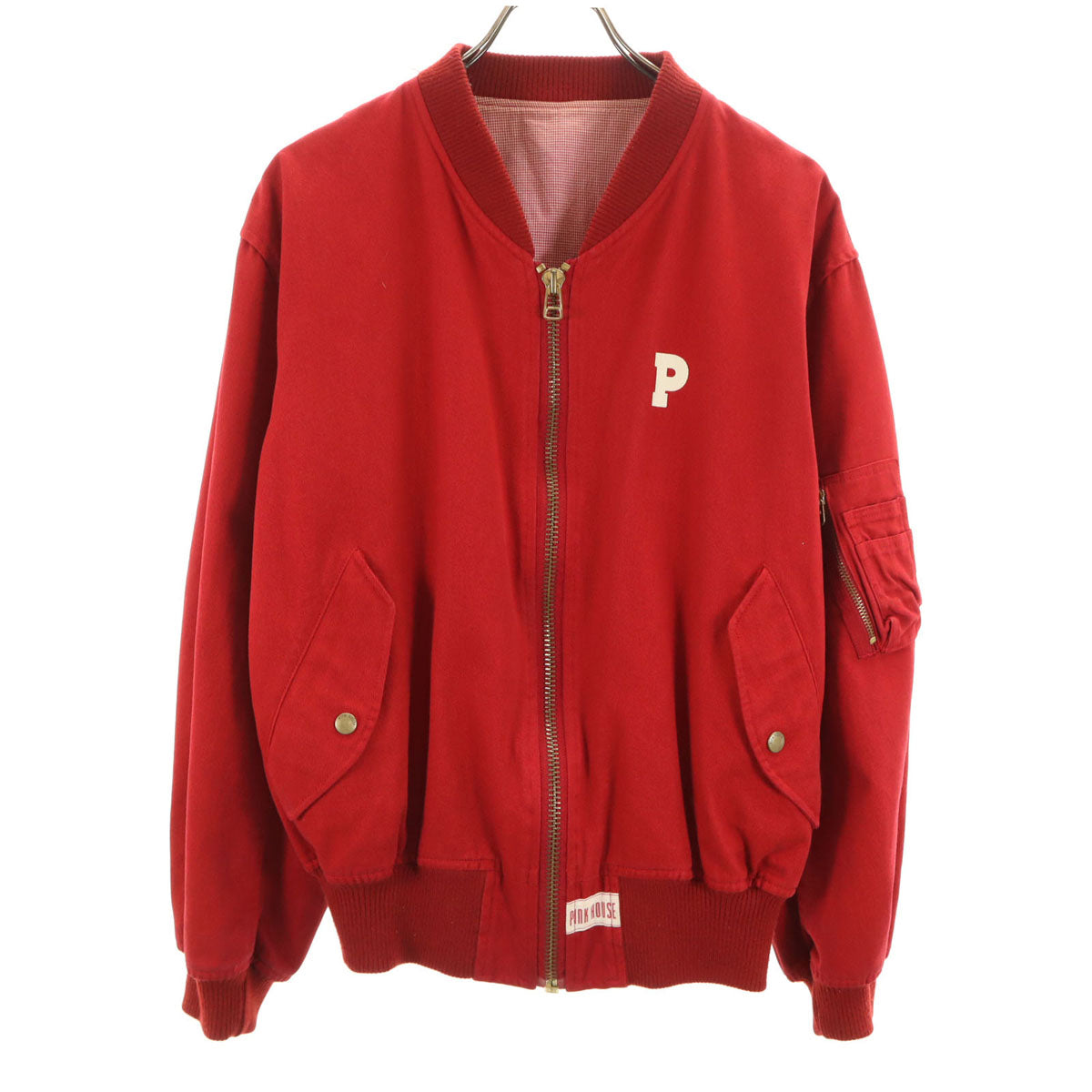 PINK HOUSE ピンクハウス 日本製 MA-1 ブルゾン L レッド系 レディース