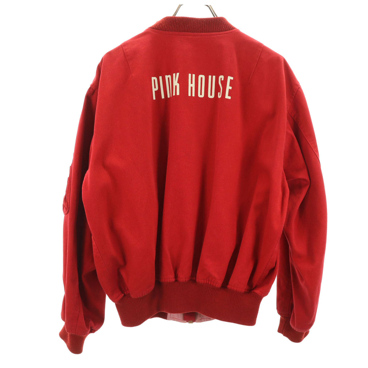 PINK HOUSE ピンクハウス 日本製 MA-1 ブルゾン L レッド系 レディース