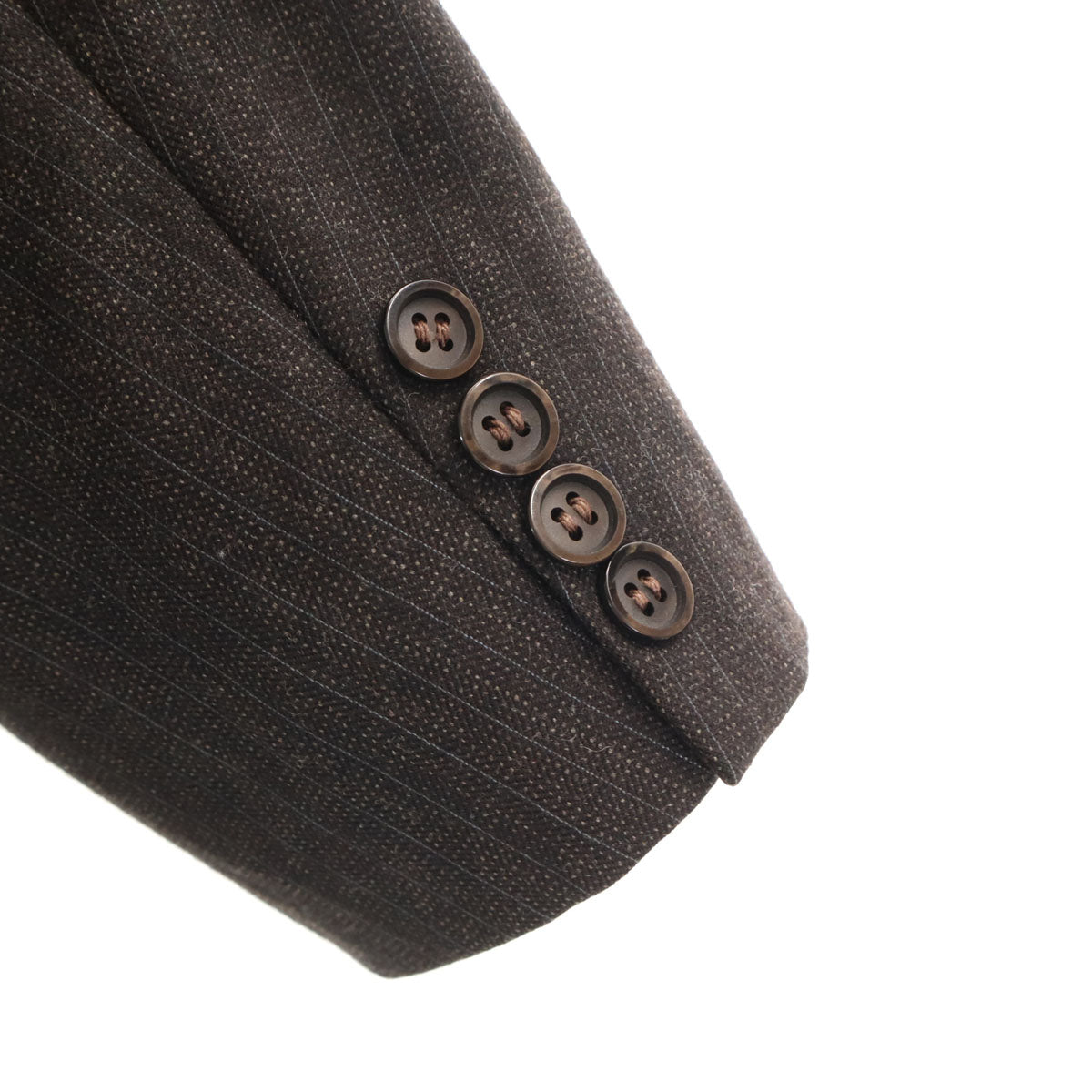 美品 LANVIN ランバン 80s 90s オールド ストライプ柄 テーラードジャケット 42 ブラウン系 メンズ