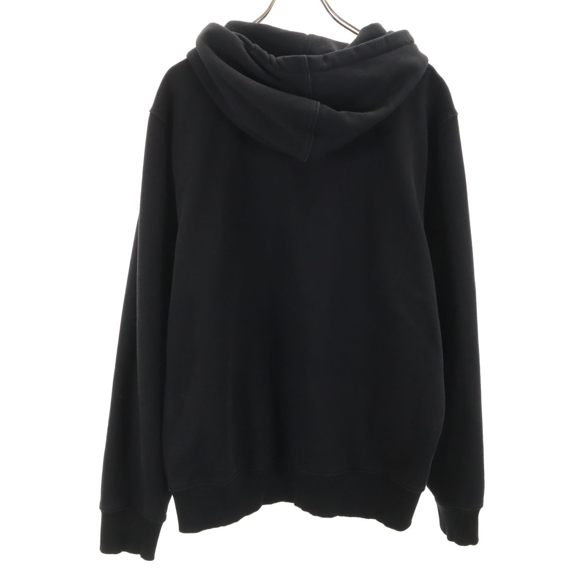 美品 STUSSY ステューシー 長袖 スウェットパーカー L ブラック 裏起毛 メンズ