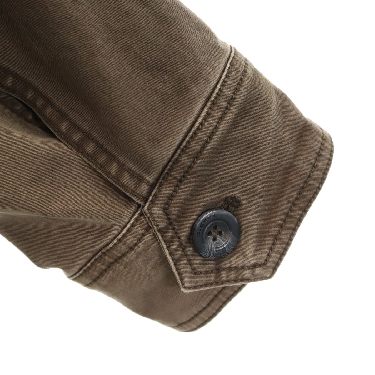 DIESEL ディーゼル ニット切替 フードジャケット S グレージュ レディース