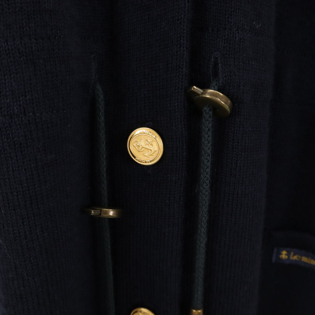 Le Minor ルミノア 90s フランス製 オールド ニットカーディガン 38 ネイビー レディース