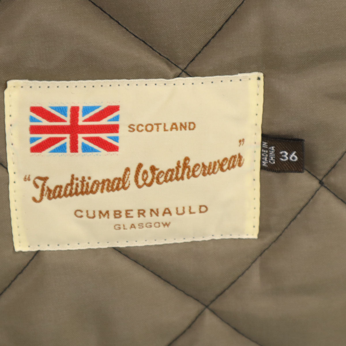 TRADITIONAL WEATHER WEAR トラディショナル ウェザーウェア ウールブレンド キルティングジャケット 36 グレー レディース