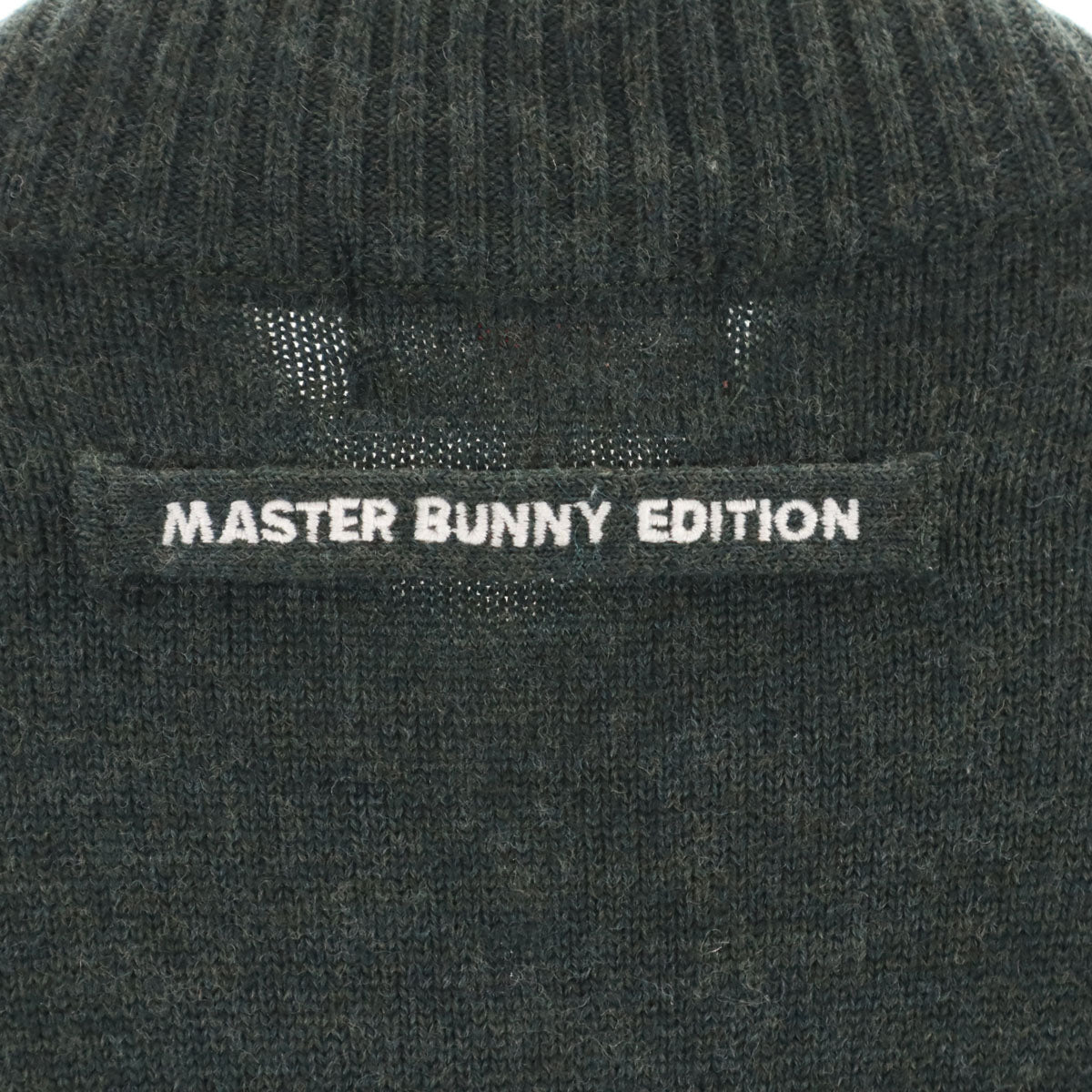MASTER BUNNY EDITION マスターバニーエディション 日本製 ウール ゴルフ ニットジャケット 5 グレー メンズ