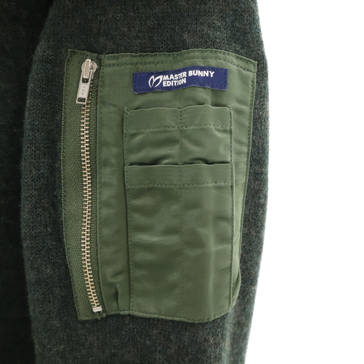 MASTER BUNNY EDITION マスターバニーエディション 日本製 ウール ゴルフ ニットジャケット 5 グレー メンズ