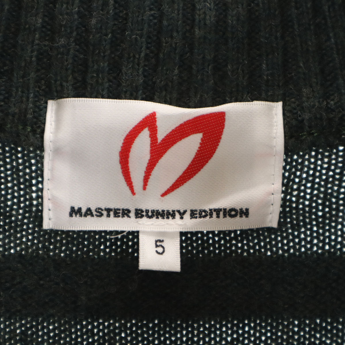 MASTER BUNNY EDITION マスターバニーエディション 日本製 ウール ゴルフ ニットジャケット 5 グレー メンズ