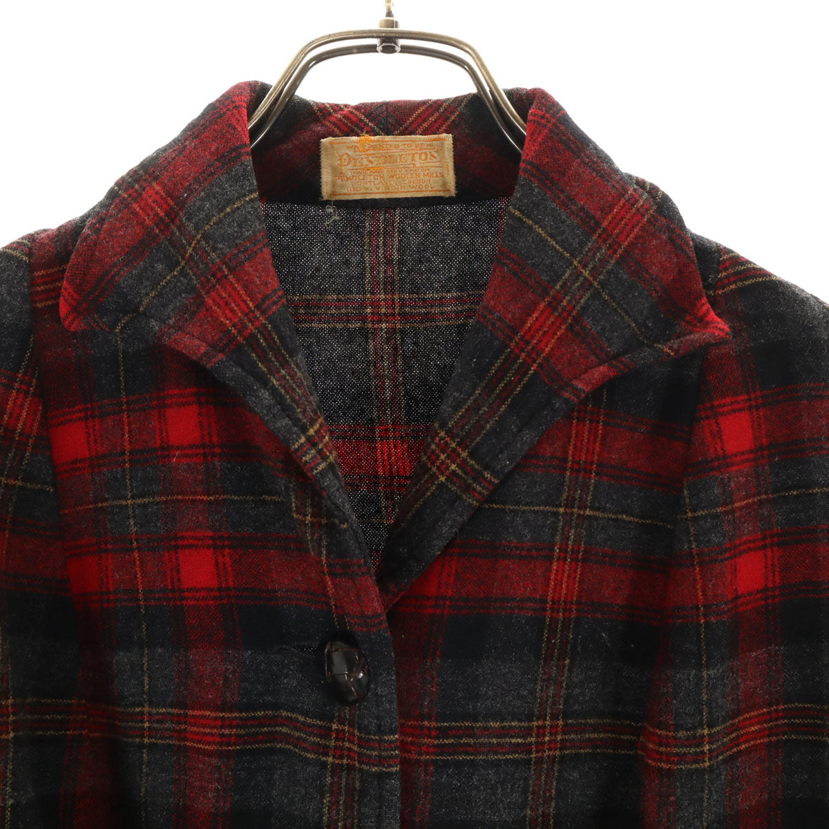 PENDLETON ペンドルトン 40s 50s ヴィンテージ チェック 長袖 ウールシャツ レッド レディース